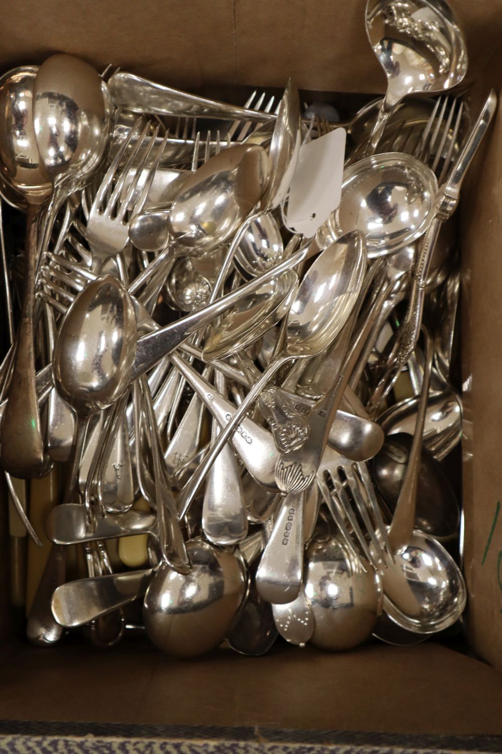 A quantity mixed cutlery and plated items